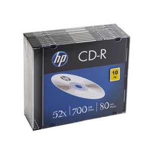 CD-R HP 700Mb 52x 80min Slim Pack 10